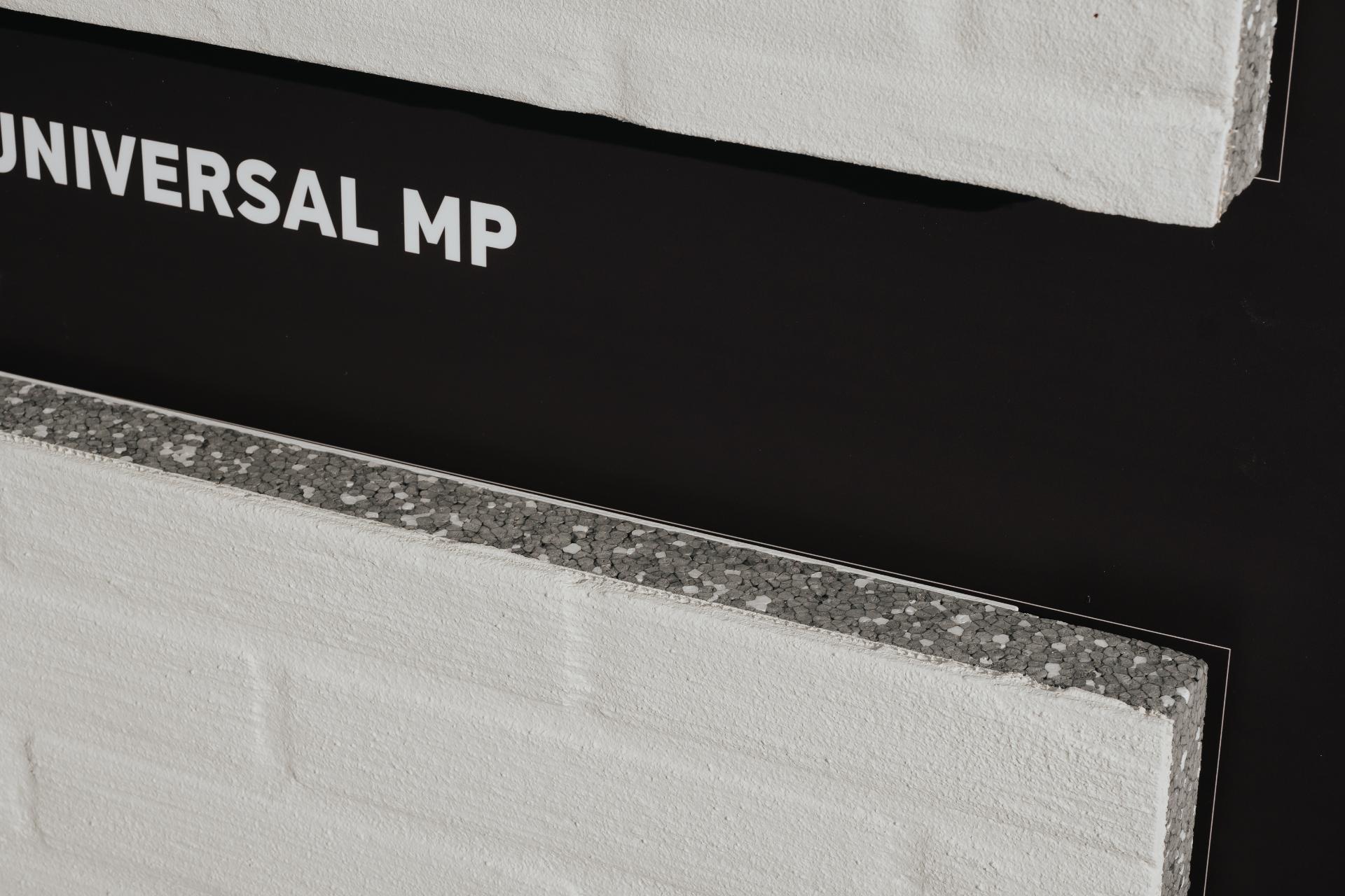 Detail van een kaleisysteem op gevelisolatie